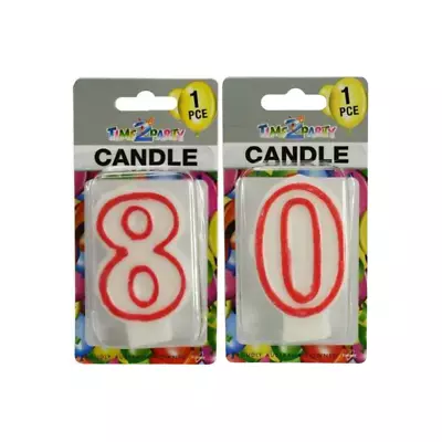 Number  80  Birthday Candle 7.5cm High Excellent For Parties And Events • $11.99