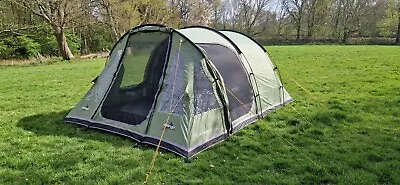 Vango Icarus 500 Camping Tent In Green Waterproof 5 Man Tent - Used Cond • £90
