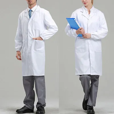 £8.03 • Buy Men Women Nurse Uniform Medical White Lab Coat  Adults Doctor Costume Coat