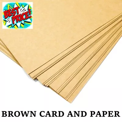 A2 A3 A4 A5 A6 Brown Craft Card Thick Printer Paper Dark Blanks Kraft Tag Labels • £78.79