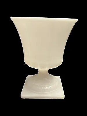 Vintage E.O. Brody Milk Glass Pedestal Planter Urn Vase 7” Cleveland Ohio USA • $12