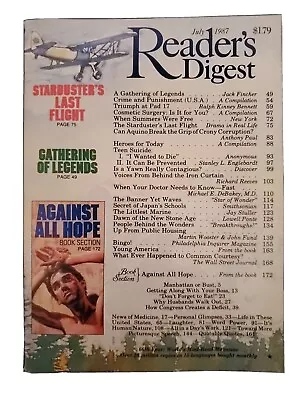 Readers Digest July 1987 Cuba Armando Valladares Teen Suicide Cosmetic Surgery • £4.74