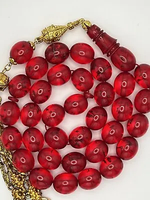 Faturan Tasbih Sandalous Misbaha With Gold Flakes Prayer Bead سبحة فاتوران سندلس • $39.99