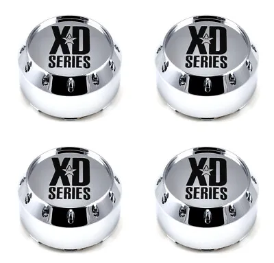 4x XD Series 8 Lug CHROME Wheel Rim Center Caps Set XD779 Badlands XD795 Hoss • $96