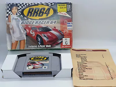 Ridge Racer 64 RR64 (Nintendo 64 2000) N64 AUS PAL Boxed • $139.99