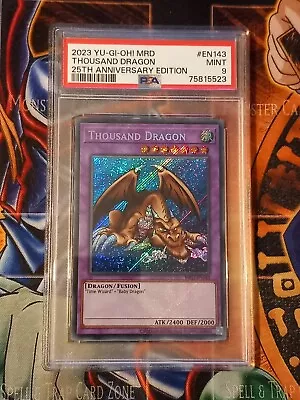 PSA 9 MRD-EN143 Thousand Dragon  Secret Rare 25th Anniversary Edition  YUGIOH  • £49.99