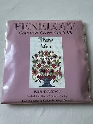 Counted Cross Stitch Kit Thank You Design By Mary Hickmott Anchor Silks Sewing  • £5
