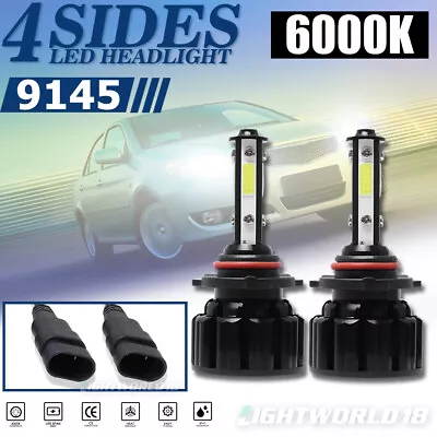 9145 9140 4 Sides LED Headlight Conversion Bulb Fog Light 120W 32000LM 6000K Kit • $12.74