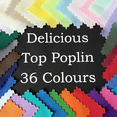 $2.50 • Buy Poly Cotton NEW POPLIN Dressmaking Quilting Fabric Material Patchwork PLAIN SEW 