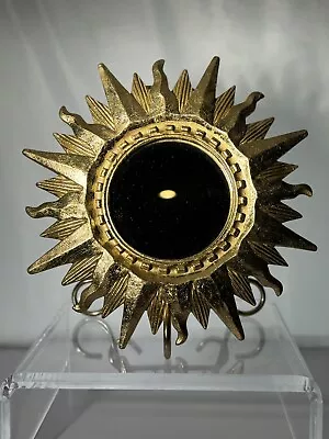 Mid Century Modern Atomic Gold Sunburst Mirror Retro 12” Diameter • $97.95