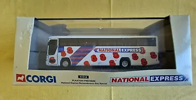 £35 • Buy Corgi Plaxton Premier National Express, British Legion Poppy Appeal OM43318 NEW