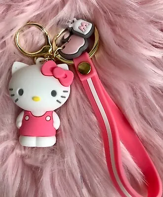 $8.89 • Buy Hello Kitty Friends Pink Character Anime Kawaii Key Ring Purse Charm Collection 