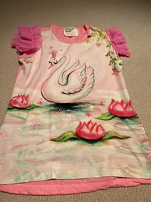 Girls Pretty Swan Top By Mim Pi 152/12 Yrs  • £7