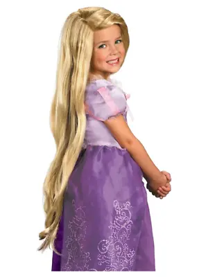 Disney Tangled Rapunzel Wig Girls Long Blonde Wig Official Fancy Dress • £18.99