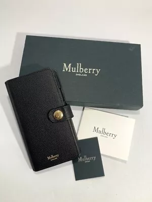 Mulberry Wallet Phone Case Black Leather For IPhone X • £40