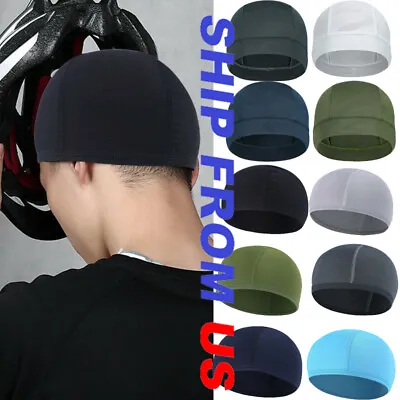 $6.59 • Buy Men Motorcycle Helmet Liner Breathable Skull Cap Du Rag Head Wrap Do Doo Bandana