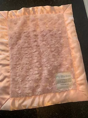 MY BLANKEE PINK LUXE ROSE MINI BLANKET 17.5 In X 11 • $20