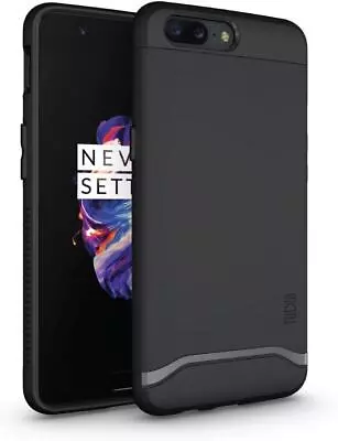 OnePlus 5 Shockproof Slim Dual Layer Hard PC Soft Protective Case - Matte Black • $58.95