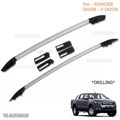 Fits Ford Ranger T6 Mk2 Xlt Ute Wildtrak 4Dr 12-16 Aluminum Real Roof Rack Bar • $382.71