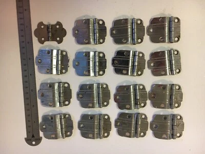 $35.50 • Buy 15 Vintage Chrome 50's Mid-Century Art Deco Cabinet Hinges
