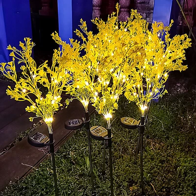 £8.99 • Buy UK LED Solar Garden Lights Outdoor Flower Tree Light Lamp Party Pathway Decor