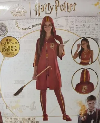 Harry Potter Womens Gryffindor Quidditch Costume Adult XL New Halloween Cosplay • $49