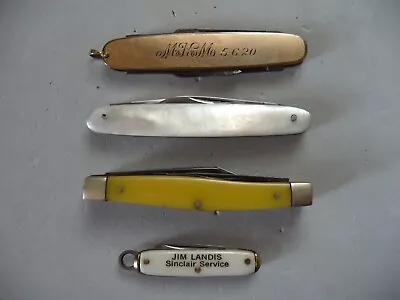 Vintage Pocketknife Folding Knives Shapleigh DE Miller Bros Sinclair MOP GF Fob • $75