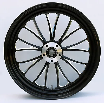 Manhattan  Black Cut  CNC 18  X 5.5  Rear Wheel For 200 Custom Softail/Rigid • $588.04