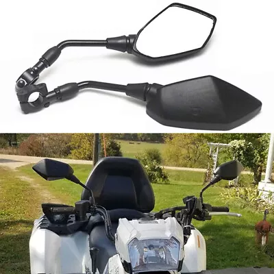 Universal Motorcycle UTV ATV Rearview Mirror With 7/8  Handlebar Mount Clamp • $22.99