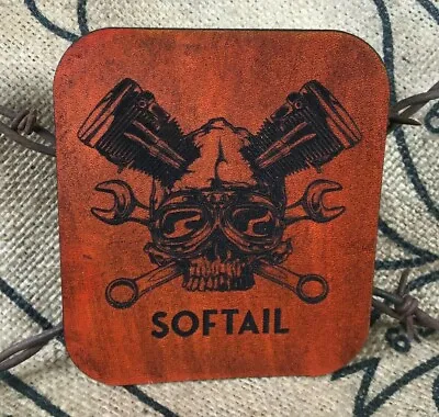 SOFTAIL 3.5  X 4  PATCH BIKER LEATHER JACKET VEST Made USA • $12.95