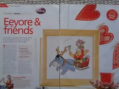 Disney's Eeyore & Friends Sledging Christmas Cross Stitch Chart Picture • £1.50