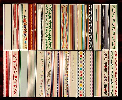 Lot 28 Mrs Grossman's Borders Scrapbook Stickers Mixed Designs Lines Used & New • $12.99