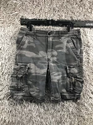 Union Bay Camouflage Cargo Shorts Mens Size 34 Mid Rise Medium Wash • $10.52