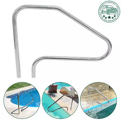 New Stainless Steel Swimming Pool Ladder Step Handrail In-Ground Universal • $108