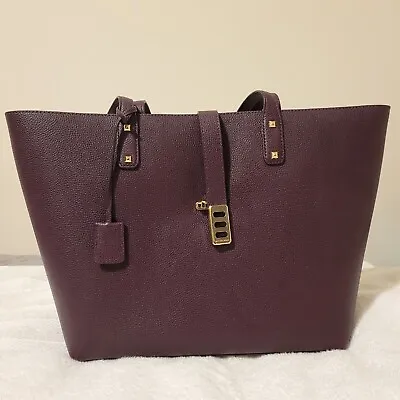 Michael Kors Tote Bag Large Purple Leather  • $59.38