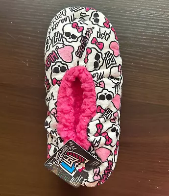 New Monster High Youth/Adult S/m Shoe Size 5.5-7.5 Skullette Plush Slipper Socks • $10