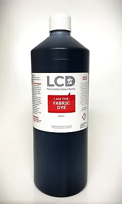 Black Liquid Fabric Dye For Sofa Clothes Denim Shoes Car  Repairs Re-Colours • £19.99