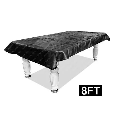 7FT/8FT/9FT Pool Snooker Billiard Vinyl Table Cover Black Fitted With Rubber • $97.27