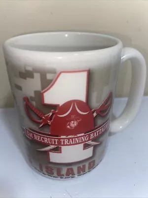 Vtg MILITARY 1st TRAINING BATTALION MARINE CORPS RECRUIT  PARRIS ISLAND MUG • $8.99