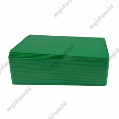 Green PVC Cards CR80.30 Mil Credit Card Size - USA - 100 Pack • $18.50