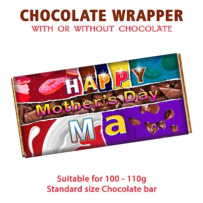 Happy Mothers Day Ma Chocolate Bar Wrapper Novelty Present Gift For Mom Mummy • £4.99