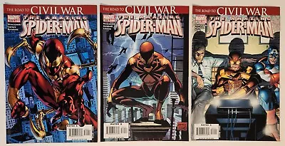 Amazing Spider-Man #529-531 (2006 Marvel) VF/NM Road To Civil War Complete Set • $22.49