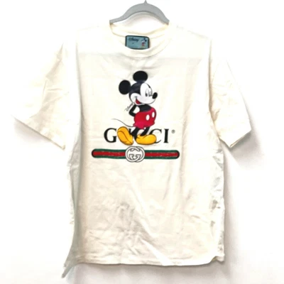 $514.80 • Buy GUCCI Tops Apparel Disney Disney Mickey Mouse Short Sleeve T-shirt Cotton White