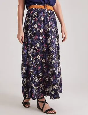MILLERS - Womens Skirts - Maxi - Winter - Blue - Floral - Smart Casual Fashion • £13.58