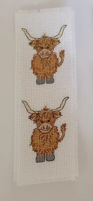£7.25 • Buy Cross Stitch Kit - Highland Cow Bookmark 