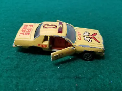 Vintage Kidco FIRE DEPT CHIEF CAR Yellow Toy Vehicle 1981 Rare • $13.45