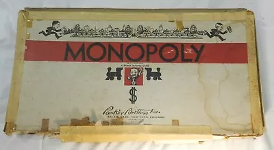 Vintage 1935 Monopoly Game With 10 Composition Playing Pieces • $125