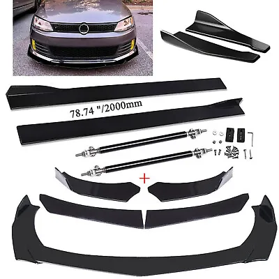 For VW Jetta MK6 Car Front Bumper Lip Spoiler Body Kit Rear Side Skirt Splitter • $59.99