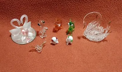 Vintage Miniature Glass Animals Lot Of 8 • $15