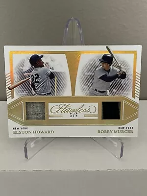 2023 Flawless Baseball Elston Howard/Bobby Murcer Dual Legends Materials /5 Gold • $149.99